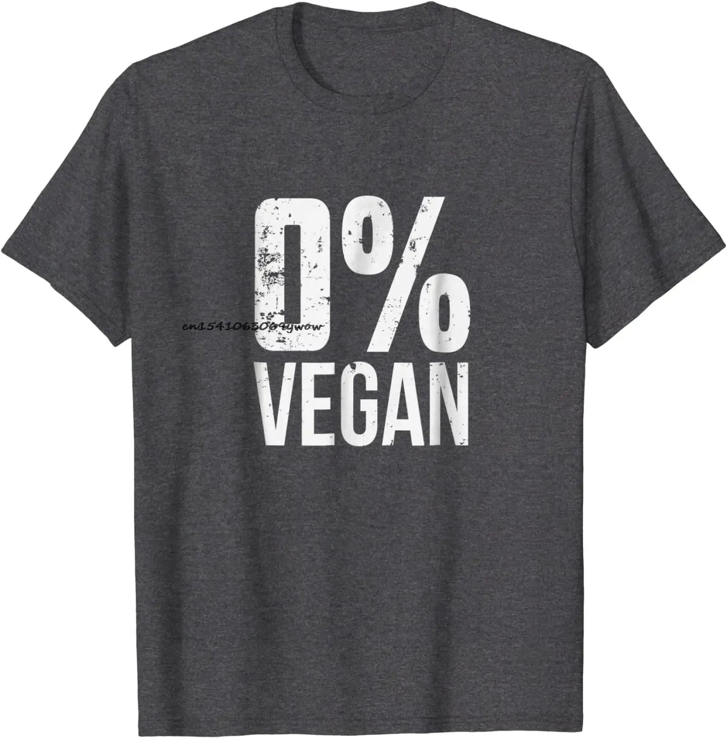 Zero Percent Vegan: Funny BBQ Carnivore Oversized Cotton T-Shirt for Men