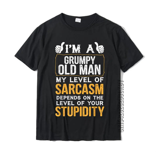 Grumpy Old Man Tee: Funny Grandpa Gift, Custom Cotton Funky Grandpa Shirt