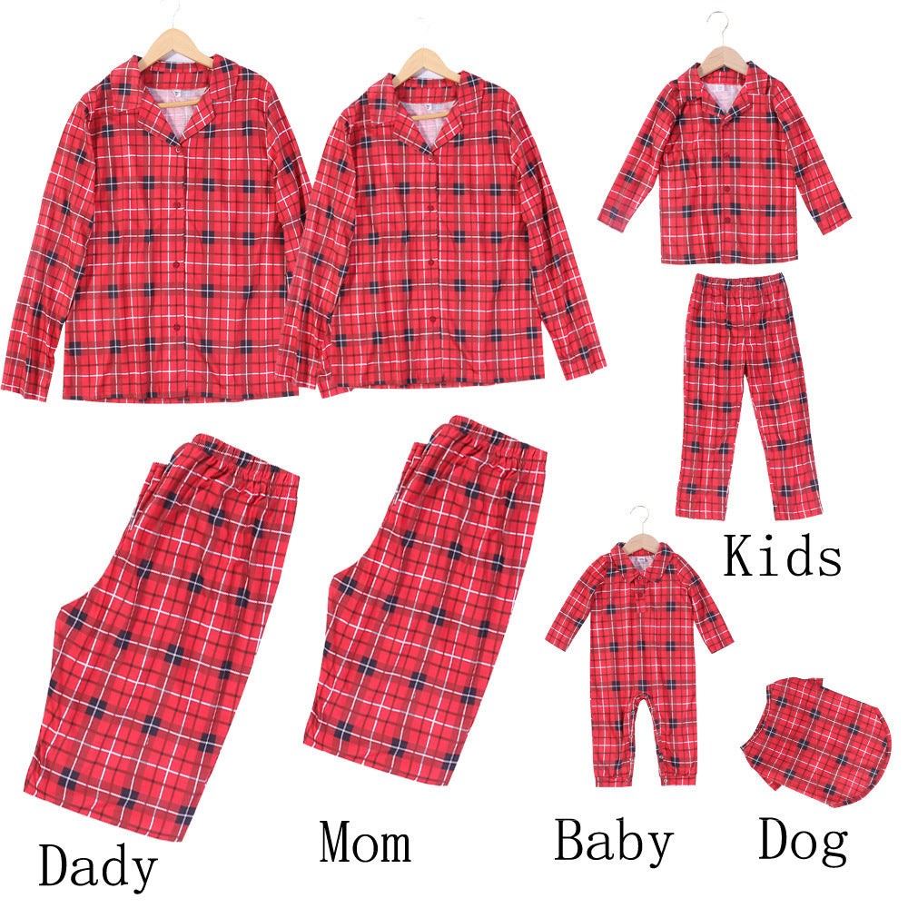 2024 Hot-Selling Plaid Christmas Pajamas for Baby, Pet & Family Matching Sets