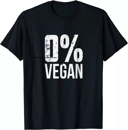 Zero Percent Vegan: Funny BBQ Carnivore Oversized Cotton T-Shirt for Men