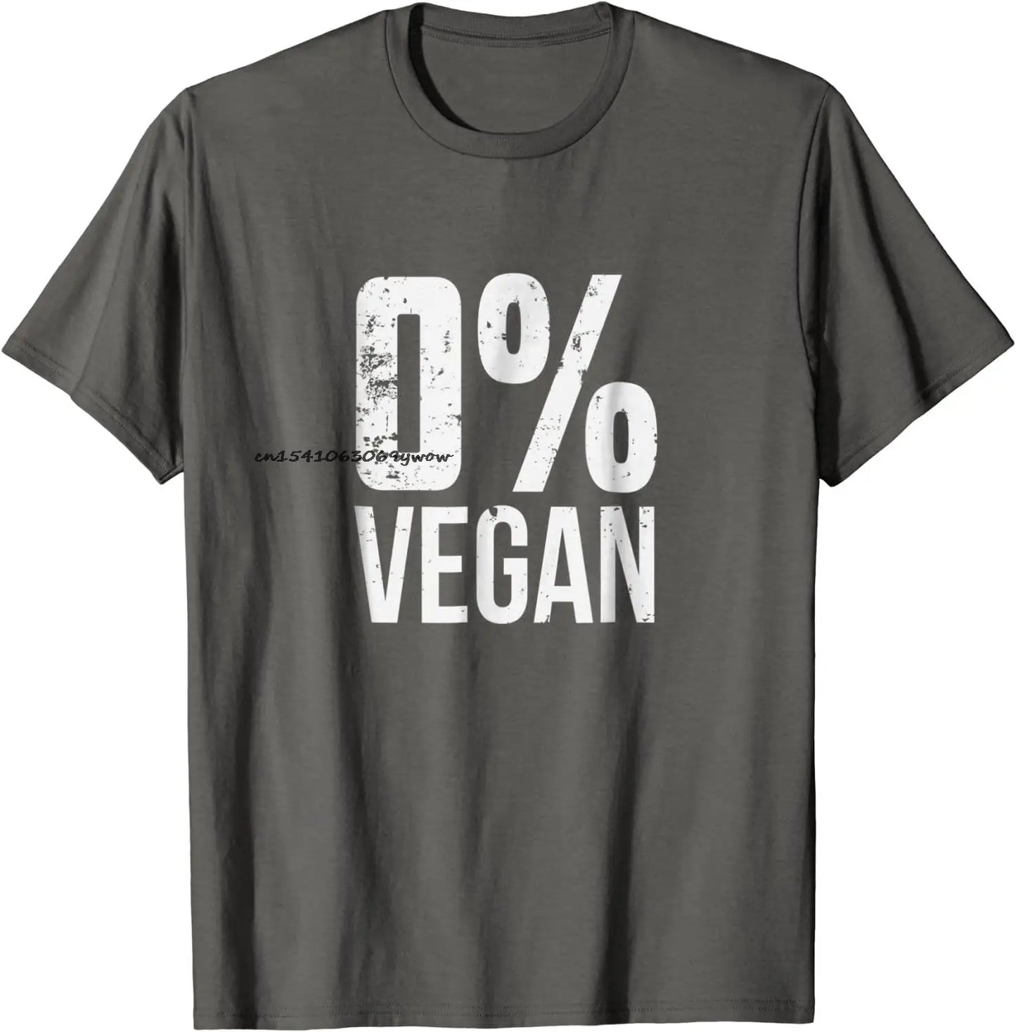 Zero Percent Vegan: Funny BBQ Carnivore Oversized Cotton T-Shirt for Men